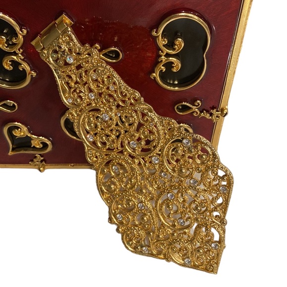 Jay Strongwater 8x10 Black Enamel and Swarovski Crystals Picture Frame - Picture 7 of 8